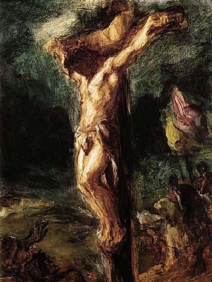 Eugene Delacroix Christ on the Cross oil painting image
